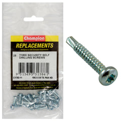 Champion - Self Drilling Screws - Pan - Torx (tx) - 4.8 x 16mm - Zinc Plated | C1782-11