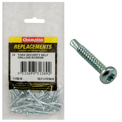 Champion - Self Drilling Screws - Pan - Torx (tx) - 4.8 x 32mm - Zinc Plated | C1782-14
