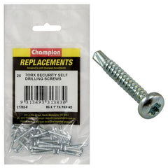 Champion - Self Drilling Screws - Pan - Torx (tx) - 4.2 x 25mm - Zinc Plated | C1782-8