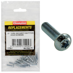 Champion - Machine Screws - Button Head - Torx (tx) - M4 x 16mm - Zinc Plated | C1784-1