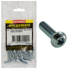 Champion - Machine Screws - Button Head - Torx (tx) - M5 x 30mm - Zinc Plated | C1784-7