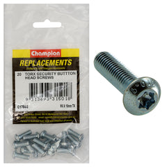 Champion - MACHINE SCREWS-BUTTON HEAD-TORX (TX)-M6 x 16mm-Z/P | C1784-8
