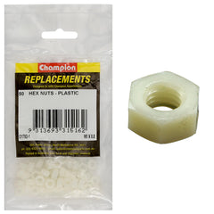 Champion - Hex Plain Nuts - Plastic - M5 x 0.8mm | C1792-1