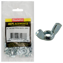 Champion - WING NUTS-STEEL-M8 x 1.25mm-ZINC PLATED | C1794-4