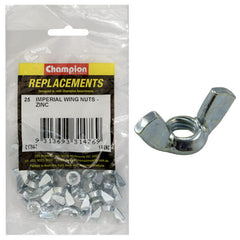 Champion - WING NUTS-STEEL-UNC-1/4"-ZINC PLATED | C1794-7