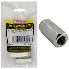 Champion - Hex Coupler Nuts - 7/16" x 1 - 1/2" - UNC - Zinc Plated | C1796-10