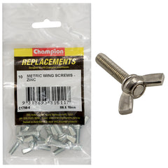 Champion - Wing Screws - M6 x 16mm - Zinc Plated | C1798-4