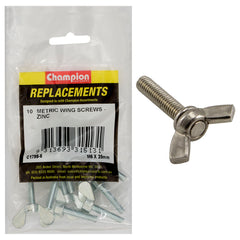 Champion - Wing Screws - M6 x 25mm - Zinc Plated | C1798-6