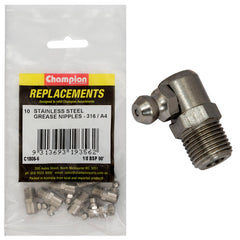 Champion - Grease Nipples Stainless Steel 1/8" BSP - 90°-316/a4 | C1808-6