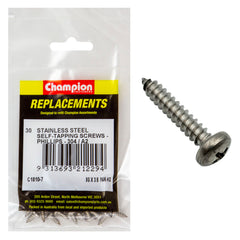 Champion - Self Tapping Screws - Pan - Phillips Stainless Steel 4.2 x 9.5mm - 304/a2 | C1810-7