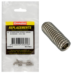 Champion - Grub Screws Stainless Steel M5 x 10mm - 316/a4 | C1816-10