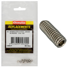 Champion - Grub Screws Stainless Steel M6 x 6mm - 316/a4 | C1816-11