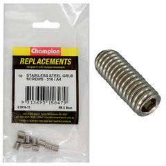 Champion - Grub Screws Stainless Steel M8 x 8mm - 316/a4 | C1816-13