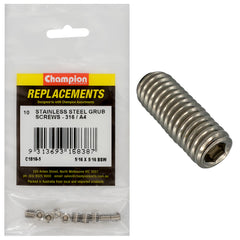 Champion - Socket Grub Screws Stainless Steel 5/16" x 5/16" - BSW - 316/a4 | C1816-5