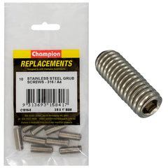 Champion - Socket Grub Screws Stainless Steel 3/8" x 1" - BSW - 316/a4 | C1816-8