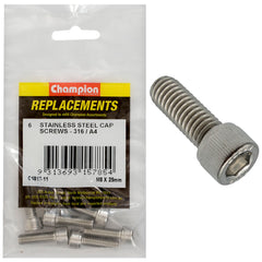 Champion - Socket Head Cap Screws Stainless Steel M8 x 25mm - 316/a4 | C1817-11