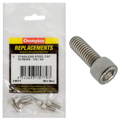 Champion - Socket Head Cap Screws Stainless Steel M6 x 16mm - 316/a4 | C1817-5