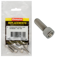 Champion - Socket Head Cap Screws Stainless Steel 5/16" x 1" - BSW - 316/a4 | C1818-11