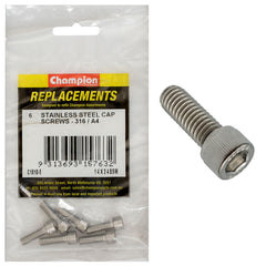 Champion - Socket Head Cap Screws Stainless Steel 1/4" x 3/4" - BSW - 316/a4 | C1818-5