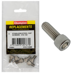 Champion - Socket Head Cap Screws Stainless Steel 5/16" x 1/2" - BSW - 316/a4 | C1818-9
