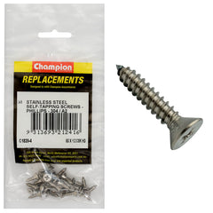 Champion - Self Tapping Screws - Countersunk - Phillips Stainless Steel 3.5 x 13mm - 304/a2 | C1820-4