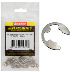 Champion - E - Clips Stainless Steel 6mm Shaft - 316/a4 | C1824-4