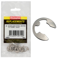 Champion - E - Clips Stainless Steel 10mm Shaft - 316/a4 | C1824-6