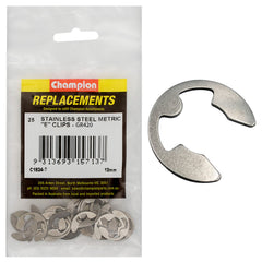 Champion - E - Clips Stainless Steel 12mm Shaft - 316/a4 | C1824-7
