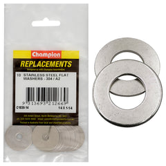 Champion - WASHERS-FLAT-BODY-STAINLESS STEEL-1/4" x 1-1/4"-304/A2 | C1830-14