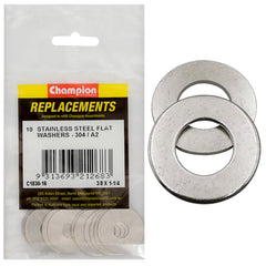Champion - WASHERS-FLAT-BODY-STAINLESS STEEL-3/8" x 1-1/4"-304/A2 | C1830-16