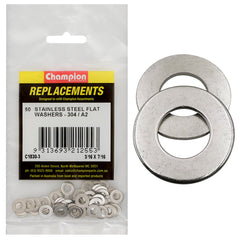 Champion - WASHERS-FLAT-STAINLESS STEEL-3/16" x 7/16"-304/A2 | C1830-3