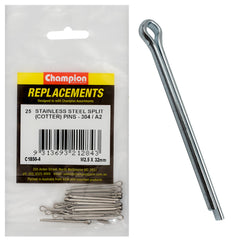 Champion - Split Pins Stainless Steel 2.5 x 32mm - 304/a2 | C1850-4