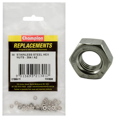 Champion - Hex Plain Nuts Stainless Steel 1/8" - 304/a2 | C1860-11