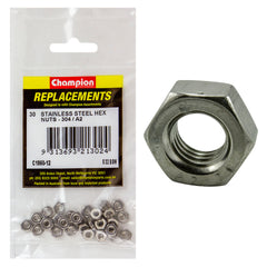 Champion - Hex Plain Nuts Stainless Steel 8/32" - 304/a2 | C1860-12