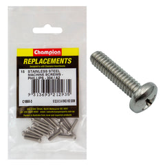 Champion - Machine Screws - Pan - Phillips Stainless Steel 8/32" x 3/4" - 304/a2 | C1860-3