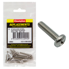 Champion - Machine Screws - Pan - Phillips Stainless Steel 8/32" x 1 - 1/4" - 304/a2 | C1860-4
