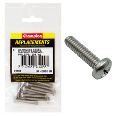 Champion - Machine Screws - Pan - Phillips Stainless Steel 1/4" x 1 - 1/2" - 304/a2 | C1860-9