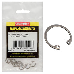 Champion - Circlips - Internal Shaft Stainless Steel 12mm - 316/a4 | C1861-2