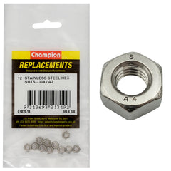 Champion - Hex Plain Nuts Stainless Steel M5 MMA | C1870-15