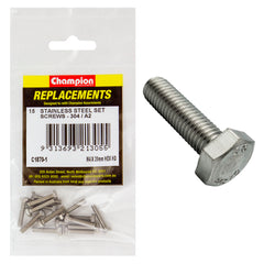 Champion - Hex Set Screws Stainless Steel M4 x 20mm - 304/a2 | C1870-1