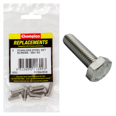 Champion - Hex Set Screws Stainless Steel M6 x 20mm - 304/a2 | C1870-5