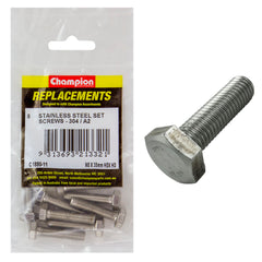 Champion - Hex Set Screws Stainless Steel M8 x 35mm - 304/a2 | C1880-11