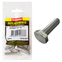 Champion - Hex Set Screws Stainless Steel M8 x 40mm - 304/a2 | C1880-12