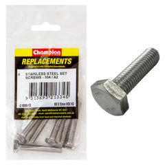 Champion - Hex Set Screws Stainless Steel M8 x 50mm - 304/a2 | C1880-13