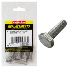 Champion - Hex Set Screws Stainless Steel M10 x 35mm - 304/a2 | C1880-15
