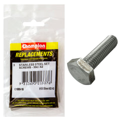 Champion - Hex Set Screws Stainless Steel M10 x 50mm - 304/a2 | C1880-16