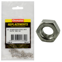Champion - Hex Plain Nuts Stainless Steel M4 x 0.7mm - 304/a2 | C1880-18