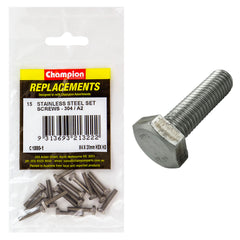 Champion - Hex Set Screws Stainless Steel M4 x 20mm - 304/a2 | C1880-1
