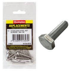 Champion - Hex Set Screws Stainless Steel M4 x 35mm - 304/a2 | C1880-2