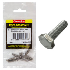 Champion - Hex Set Screws Stainless Steel M5 x 25mm - 304/a2 | C1880-3